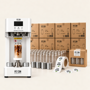 Ultra Pack with the PET can sealer in white, 1,800 cans and lids
