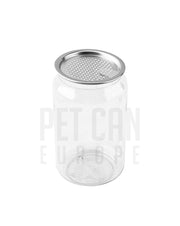 Transparent 330 ml PET can with 55 mm easy-open lid