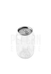 Transparent 500 ml PET can with 55 mm easy-open lid