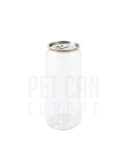 Transparent 500 ml sleek PET can, tall profile