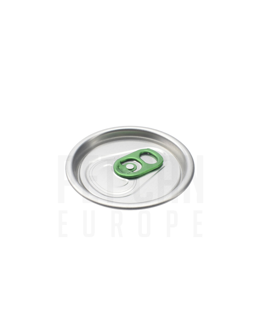 55 mm green aluminium ring-pull lid for PET cans