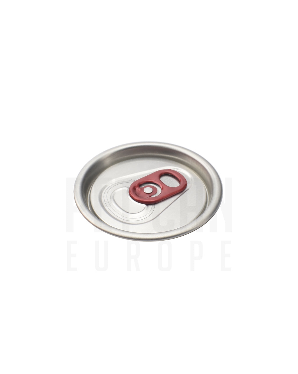 55 mm red aluminium ring-pull lid for PET cans